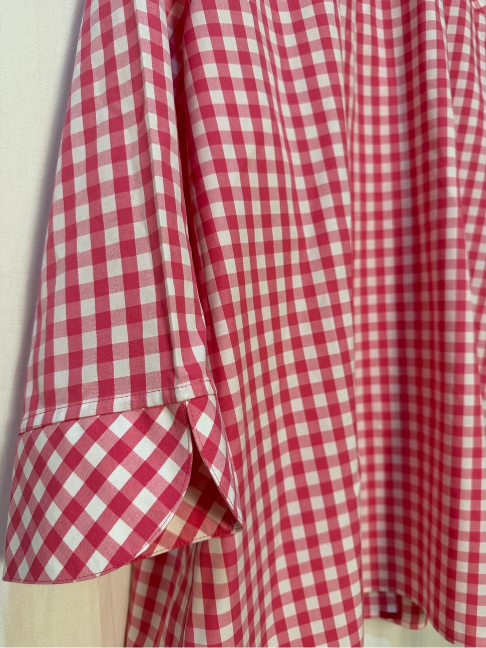 Foxcroft NYC Heritage Non Iron Pink and White Gingham Button-Down Shirt Top- 18W - Picture 6 of 12